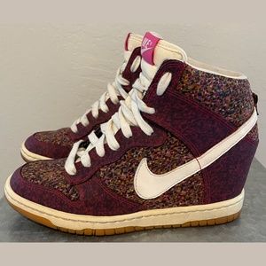 Nike Dunk Sky Hi Hidden Wedge Heel High Liberty Digital Floral Pink Gum 6.5